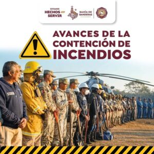 Reportan 85% de control en incendio forestal de La Cruz de Huanacaxtle tras intensa jornada de combate